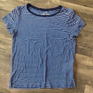 Blue and white stripped shirt